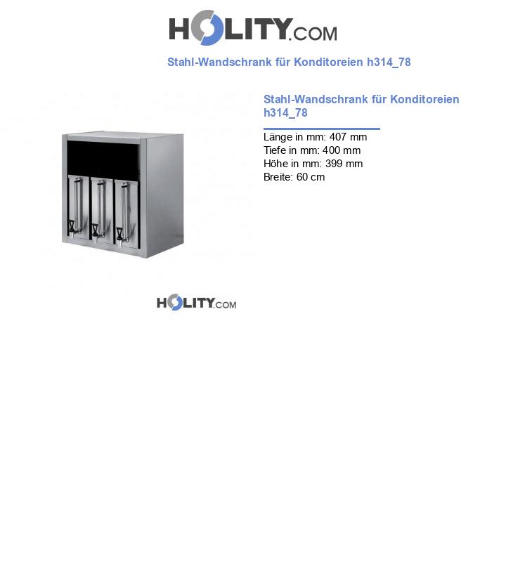 Stahl-Wandschrank für Konditoreien h314_78