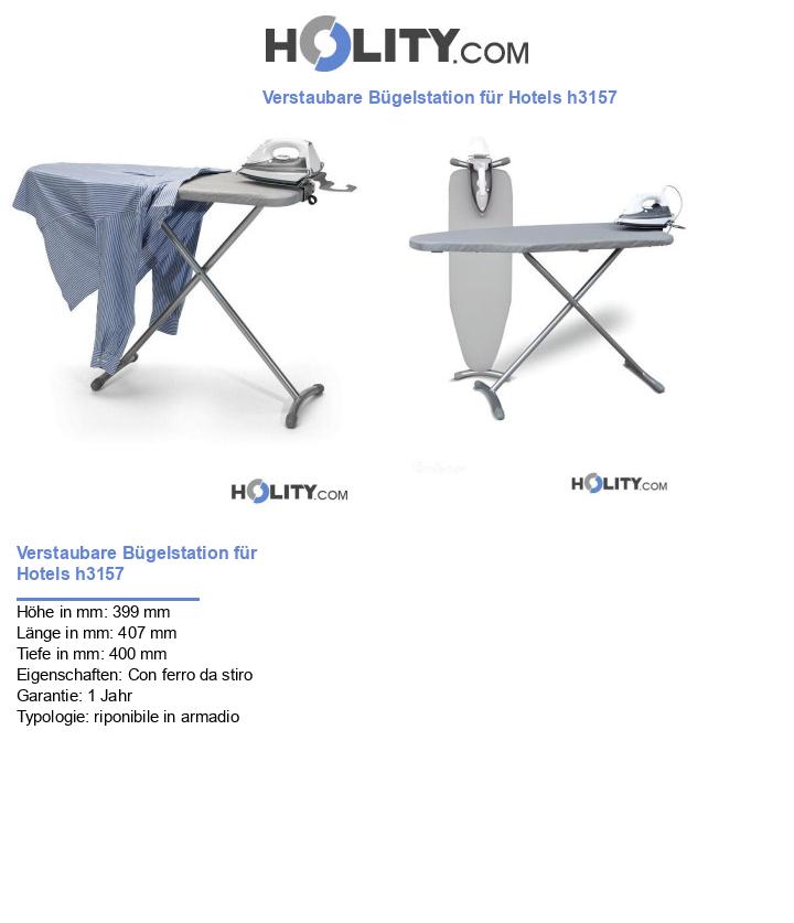 Verstaubare Bügelstation für Hotels h3157