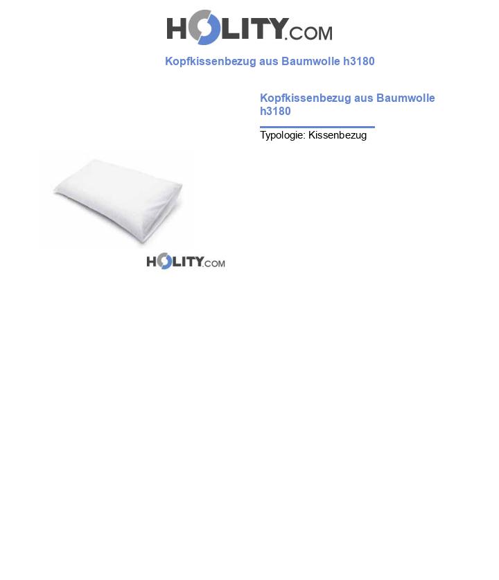 Kopfkissenbezug aus Baumwolle h3180