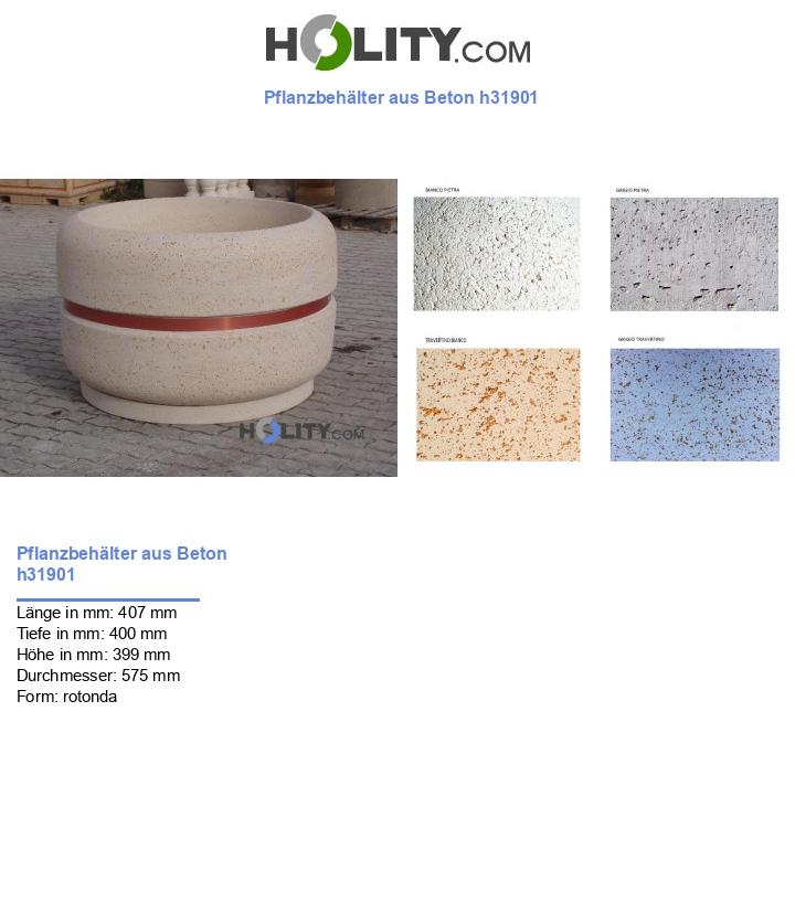 Pflanzbehälter aus Beton h31901