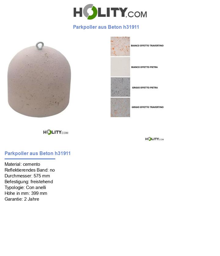 Parkpoller aus Beton h31911