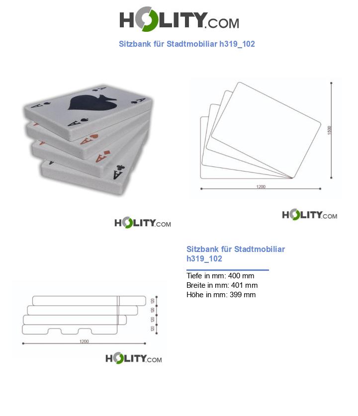 Sitzbank für Stadtmobiliar h319_102