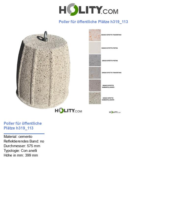 Poller für öffentliche Plätze h319_113