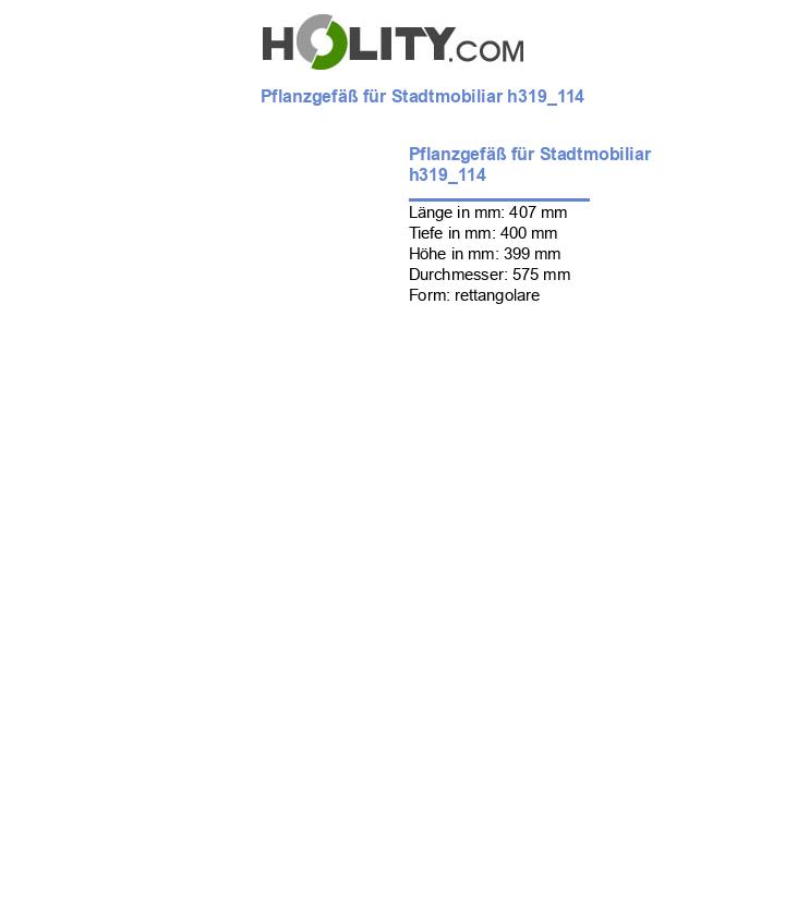 Pflanzgefäß für Stadtmobiliar h319_114