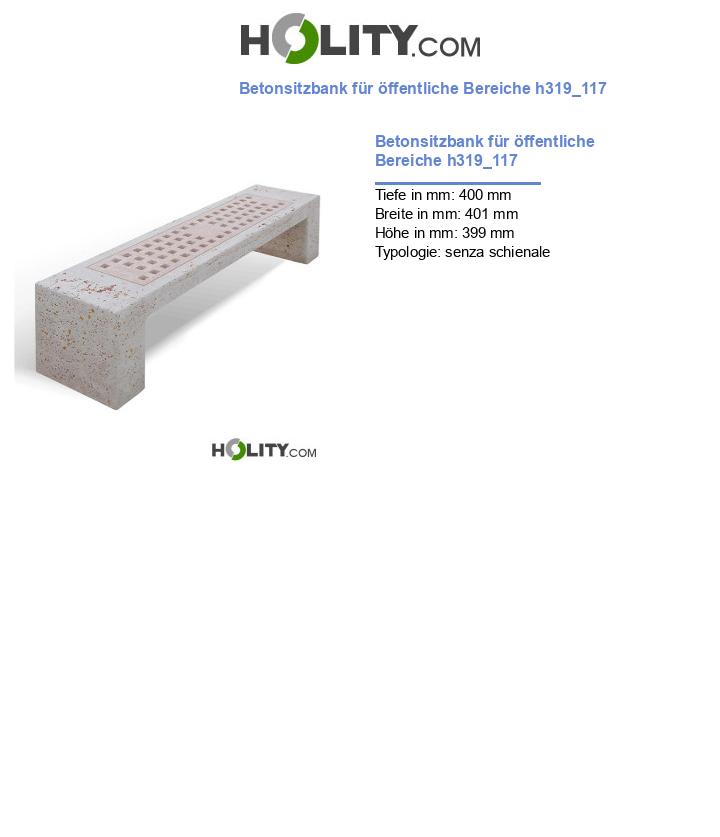Betonsitzbank für öffentliche Bereiche h319_117