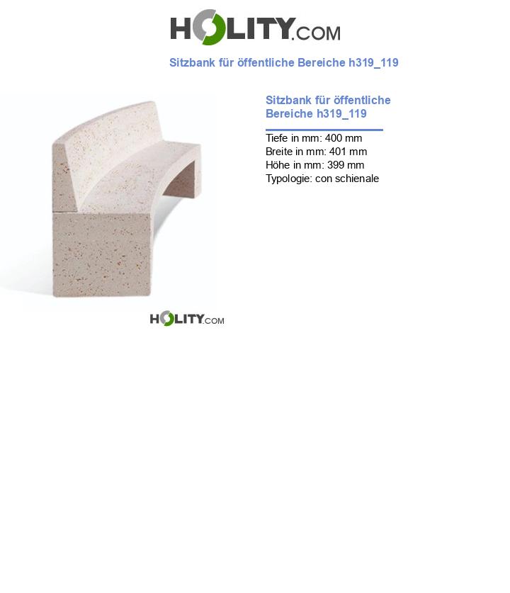 Sitzbank für öffentliche Bereiche h319_119