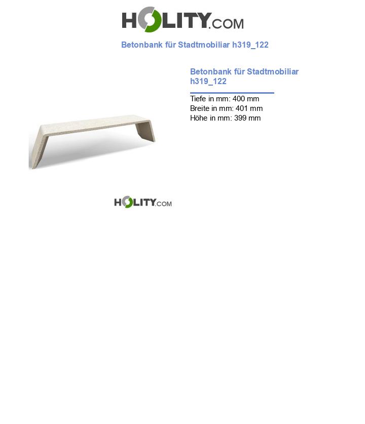 Betonbank für Stadtmobiliar h319_122