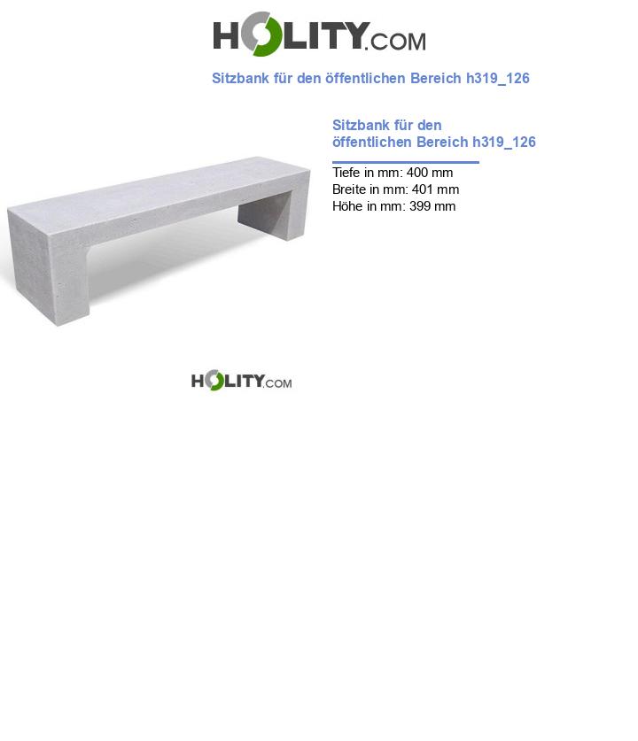 Sitzbank für den öffentlichen Bereich h319_126