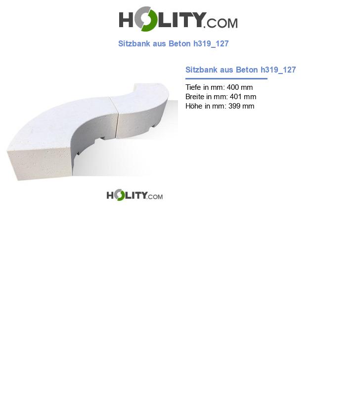 Sitzbank aus Beton h319_127