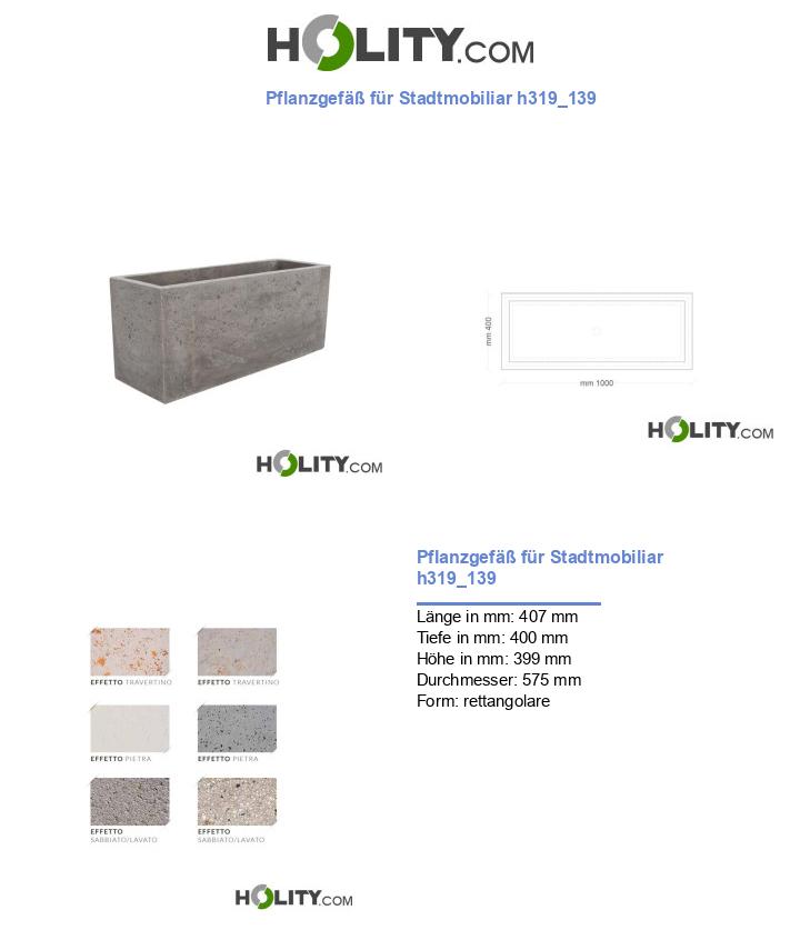 Pflanzgefäß für Stadtmobiliar h319_139