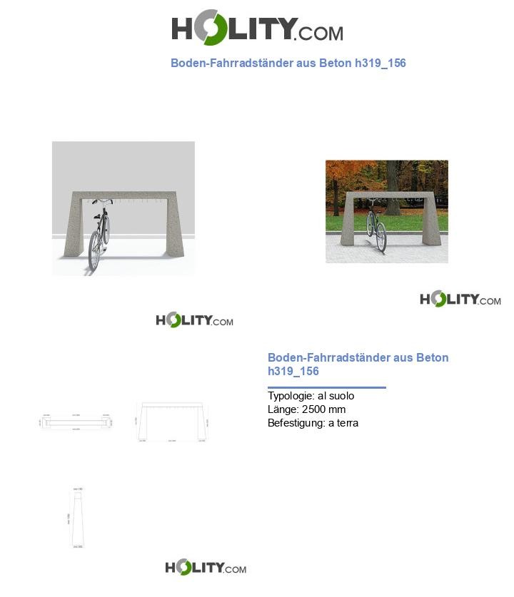 Boden-Fahrradständer aus Beton h319_156