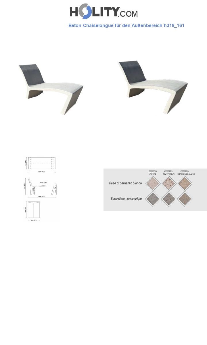 Beton-Chaiselongue für den Außenbereich h319_161