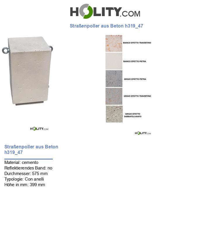 Straßenpoller aus Beton h319_47