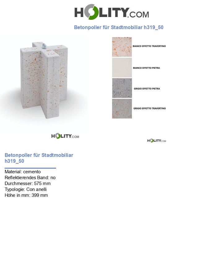 Betonpoller für Stadtmobiliar h319_50