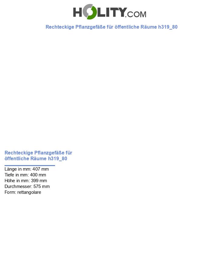 Rechteckige Pflanzgefäße für öffentliche Räume h319_80