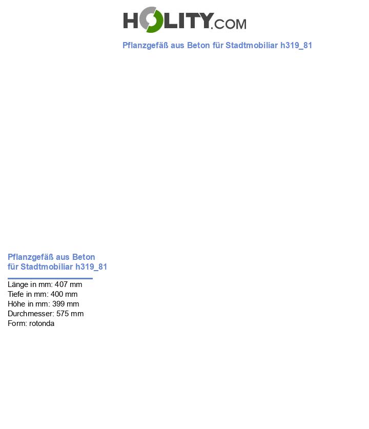 Pflanzgefäß aus Beton für Stadtmobiliar h319_81