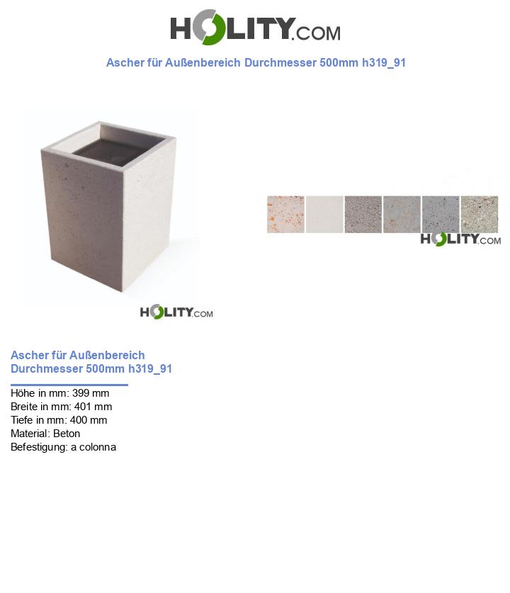 Ascher für Außenbereich Durchmesser 500mm h319_91