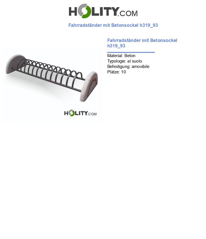 Fahrradständer mit Betonsockel h319_93