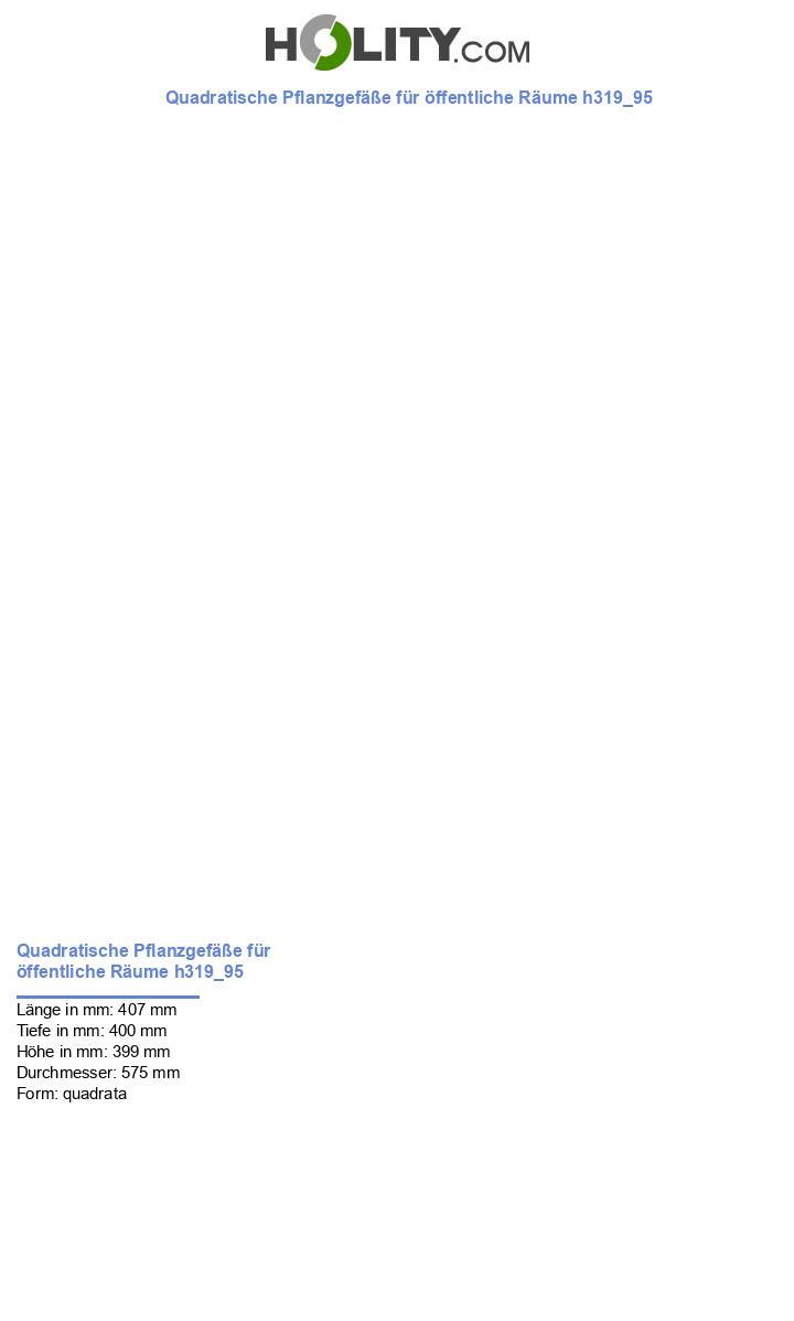 Quadratische Pflanzgefäße für öffentliche Räume h319_95