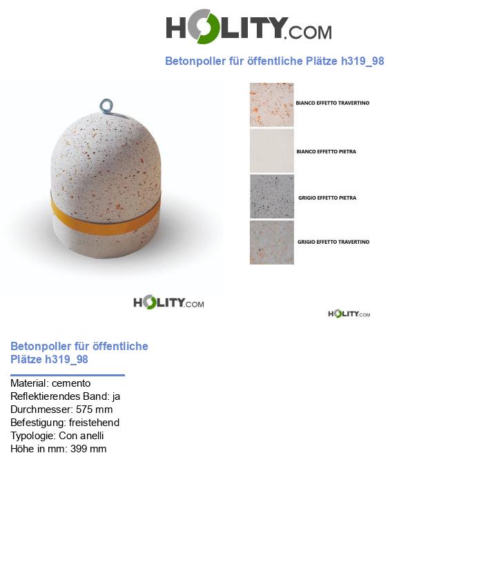Betonpoller für öffentliche Plätze h319_98