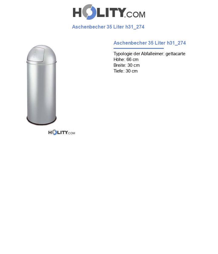 Aschenbecher 35 Liter h31_274