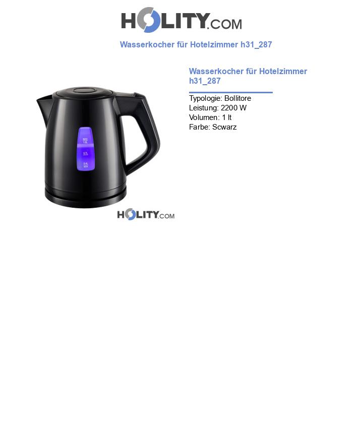 Wasserkocher für Hotelzimmer h31_287