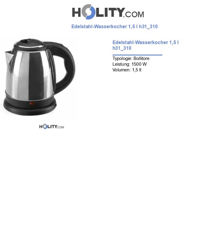 Edelstahl-Wasserkocher 1,5 l h31_310