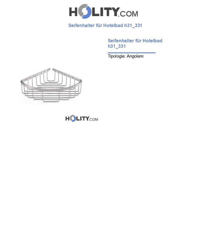 Seifenhalter für Hotelbad h31_331