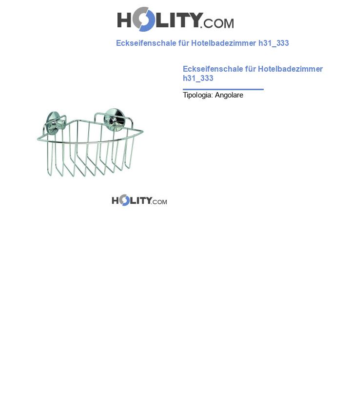 Eckseifenschale für Hotelbadezimmer h31_333