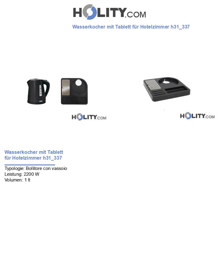Wasserkocher mit Tablett für Hotelzimmer h31_337
