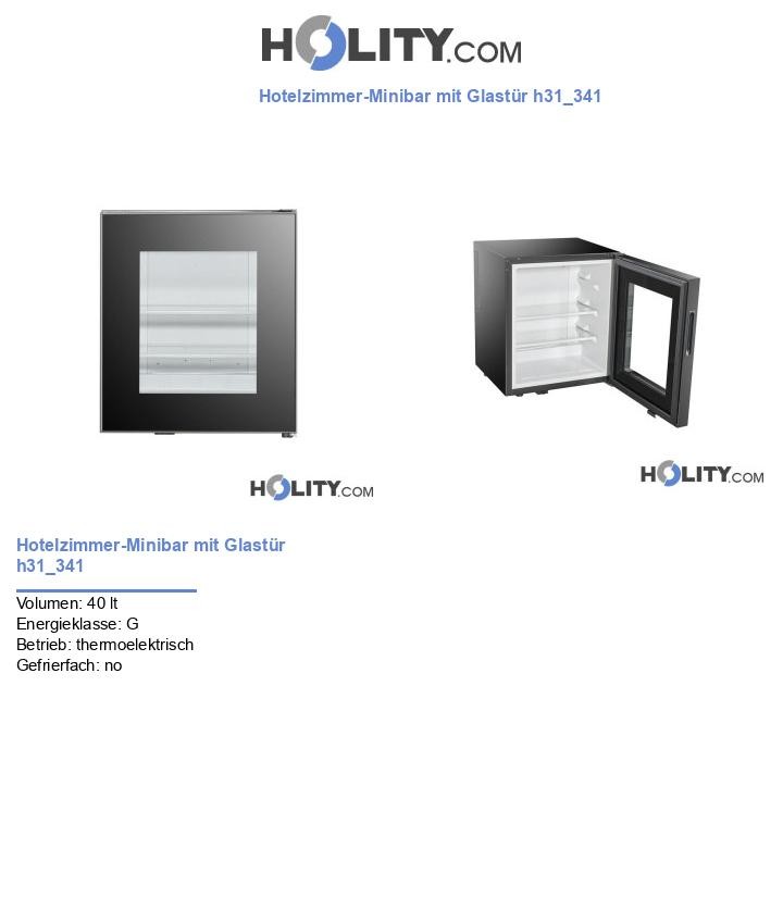 Hotelzimmer-Minibar mit Glastür h31_341