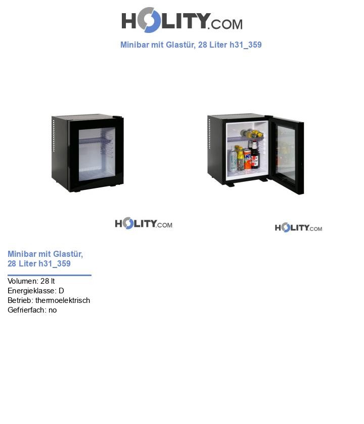Minibar mit Glastür, 28 Liter h31_359