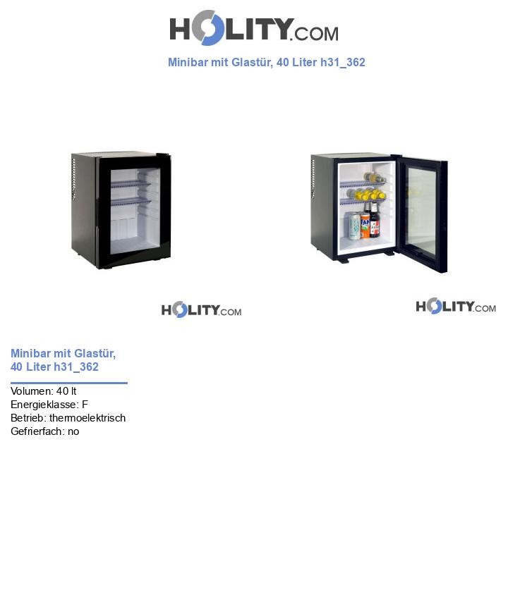 Minibar mit Glastür, 40 Liter h31_362