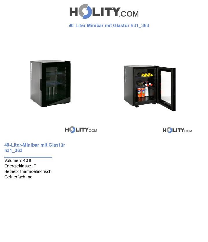 40-Liter-Minibar mit Glastür h31_363