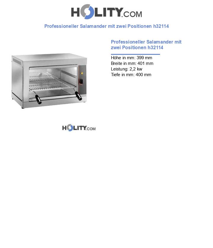 Professioneller Salamander mit zwei Positionen h32114