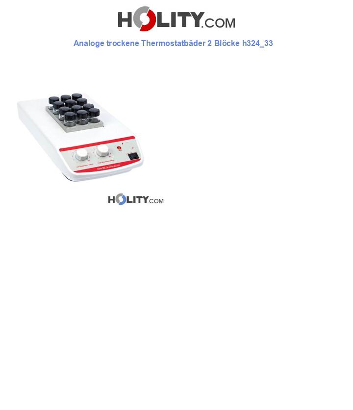Analoge trockene Thermostatbäder 2 Blöcke h324_33