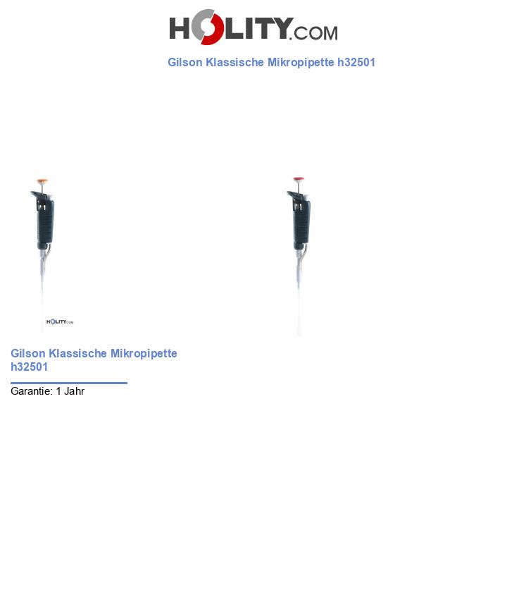 Gilson Klassische Mikropipette h32501
