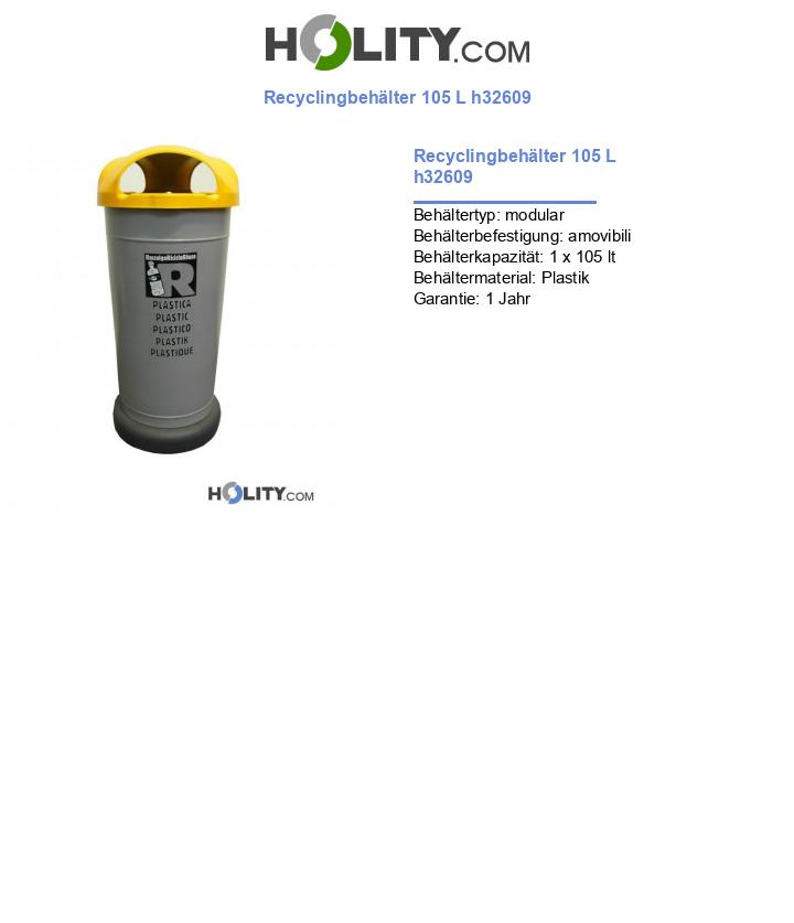 Recyclingbehälter 105 L h32609