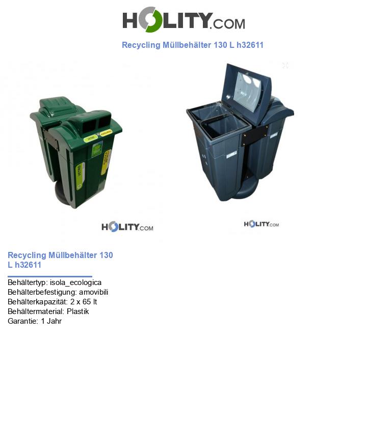 Recycling Müllbehälter 130 L h32611