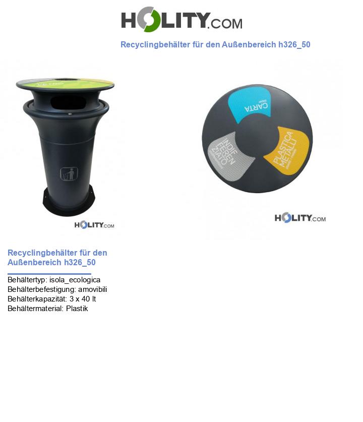 Recyclingbehälter für den Außenbereich h326_50