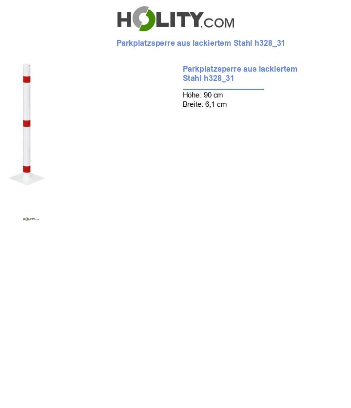Parkplatzsperre aus lackiertem Stahl h328_31