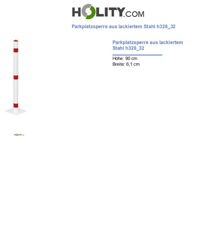 Parkplatzsperre aus lackiertem Stahl h328_32