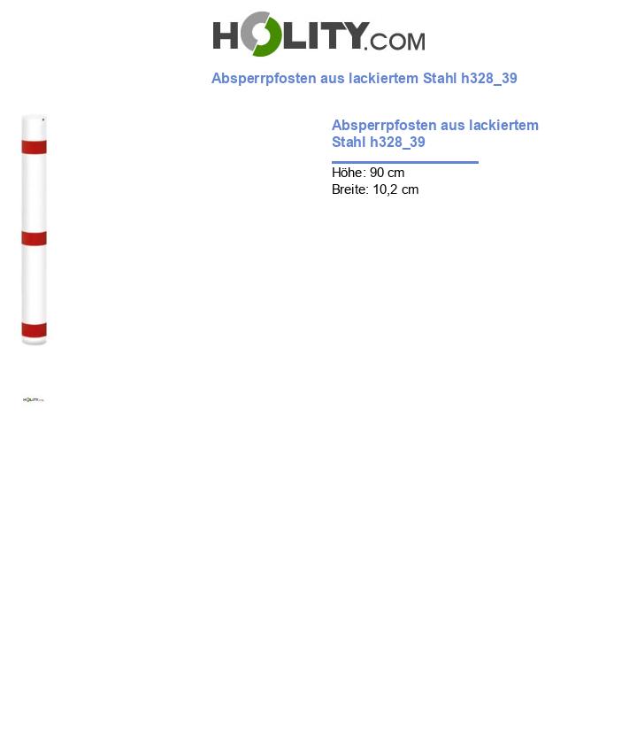 Absperrpfosten aus lackiertem Stahl h328_39