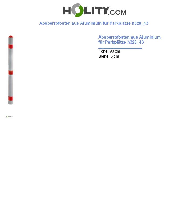 Absperrpfosten aus Aluminium für Parkplätze h328_43
