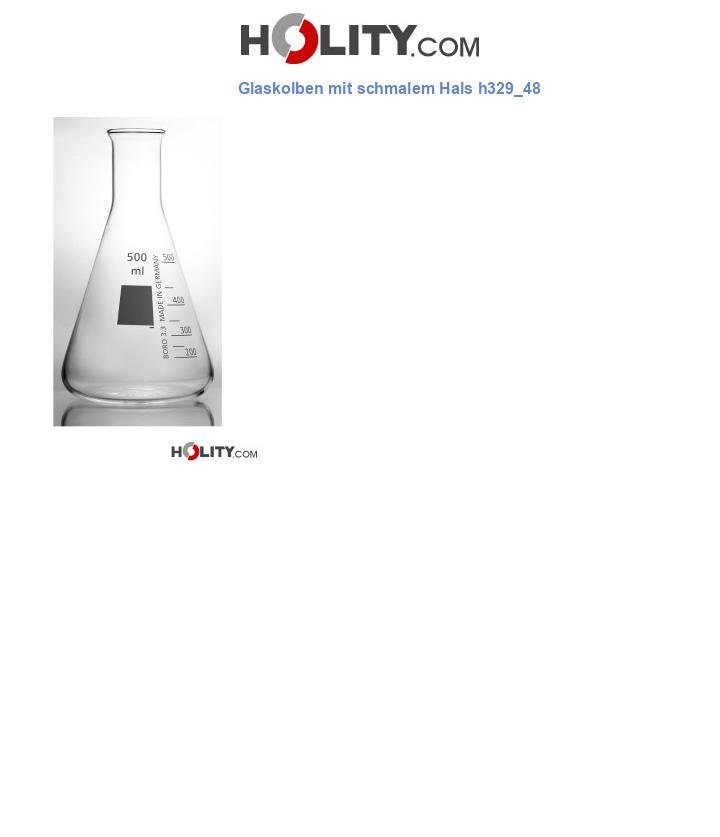 Glaskolben mit schmalem Hals h329_48