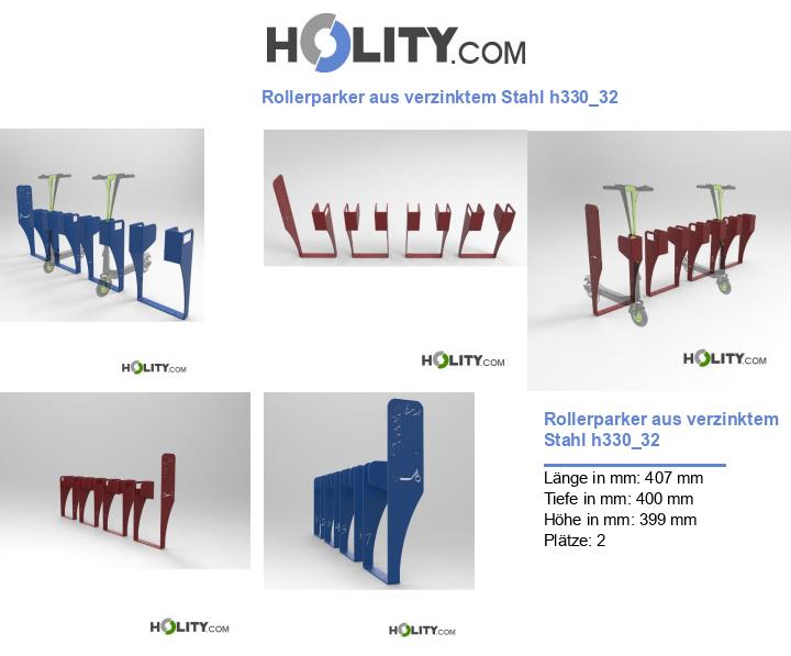 Rollerparker aus verzinktem Stahl h330_32