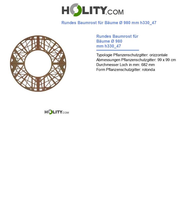 Rundes Baumrost für Bäume Ø 980 mm h330_47