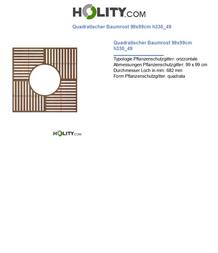 Quadratischer Baumrost 99x99cm h330_49