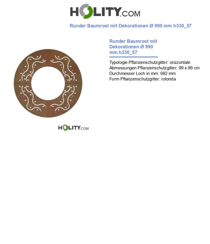 Runder Baumrost mit Dekorationen Ø 990 mm h330_57