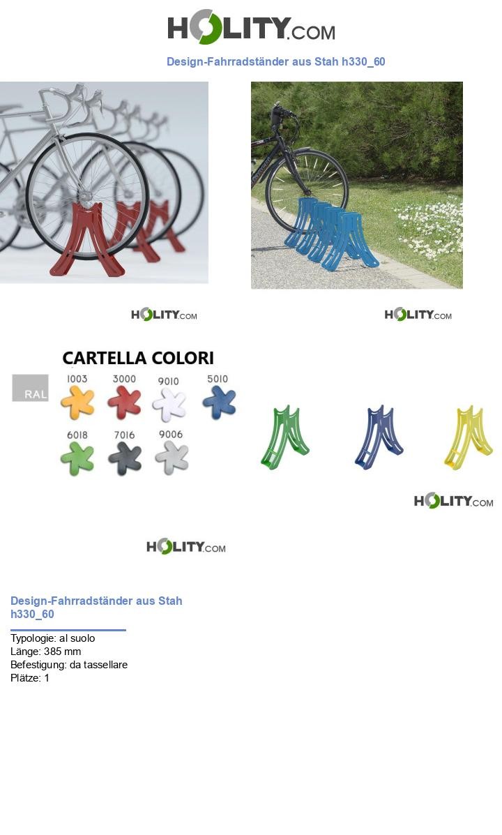 Design-Fahrradständer aus Stah h330_60